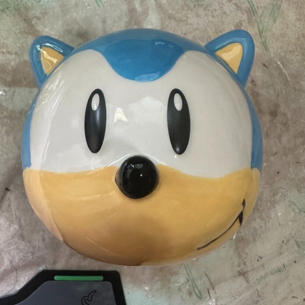 Sonic the Hedgehog 24oz Molded Coffee Mug Collector's Edition Sega 3D Just Funky